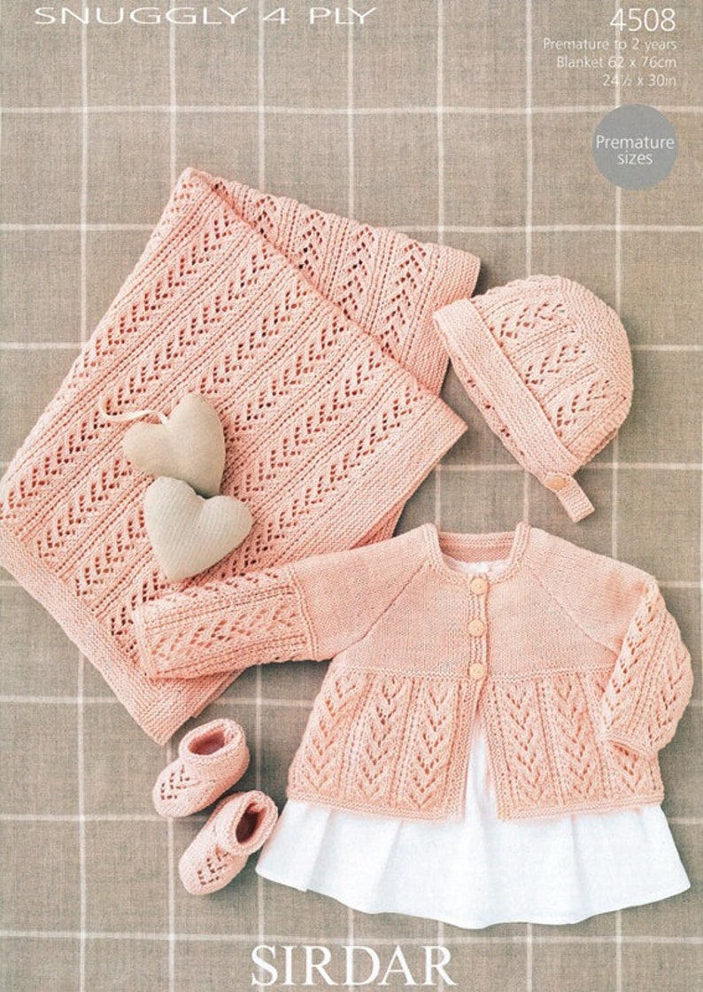 Sirdar Snuggly 4 ply Baby Girl Knitting Pattern 4508 Etsy