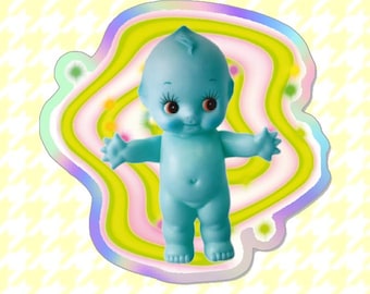 holographic kewpie waterproof vinyl sticker