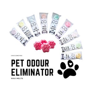 Pet Friendly Wax Melts | Odour Eliminator | Pet Smells | Odour Eliminating | Smell Eliminator | Dog Lover | Cat Lover | Soy Wax | Paw Print