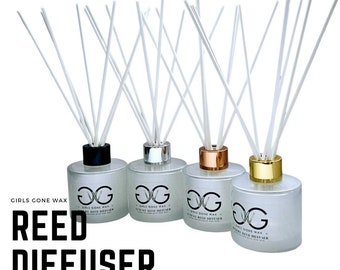 WHITE Reeds!! Luxury Reed Diffuser PEARLESCENT 100ml in colour choice (silver, gold, copper or black) & fragrance choice. Gift Boxed.