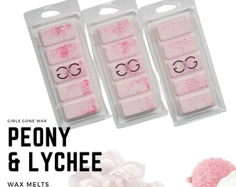 Peony & Lychee Natural Soy Wax Melts + Snap Bars