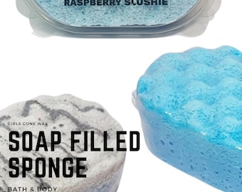 Soap Filled Sponges | Soap Sponge | Exfoliator | Shower | Bath and Body | Highly Scented