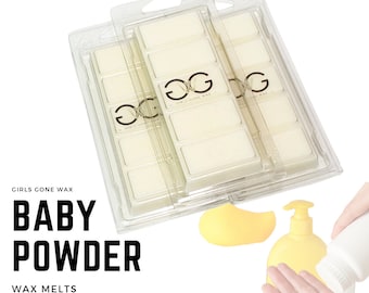 Baby Powder Soy Wax Melts + Snap Bars | Natural Soy Wax | Clean | Highly Scented | Vegan Friendly | Baby Shower | Home Fragrance