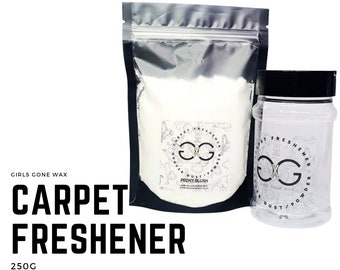 Ambientador para alfombras / Polvo / Desodorante / Agitar y aspirar / Altamente perfumado / Fragancia para el hogar / Recarga de 250 g