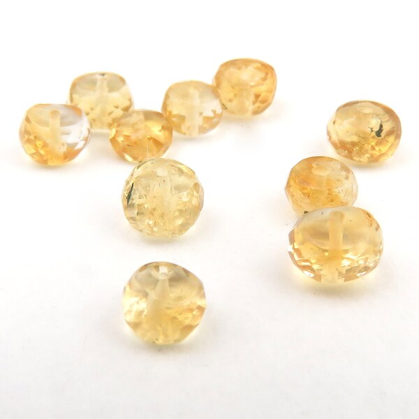 Citrine Rondelle Beads 5mm Small Destash Lot