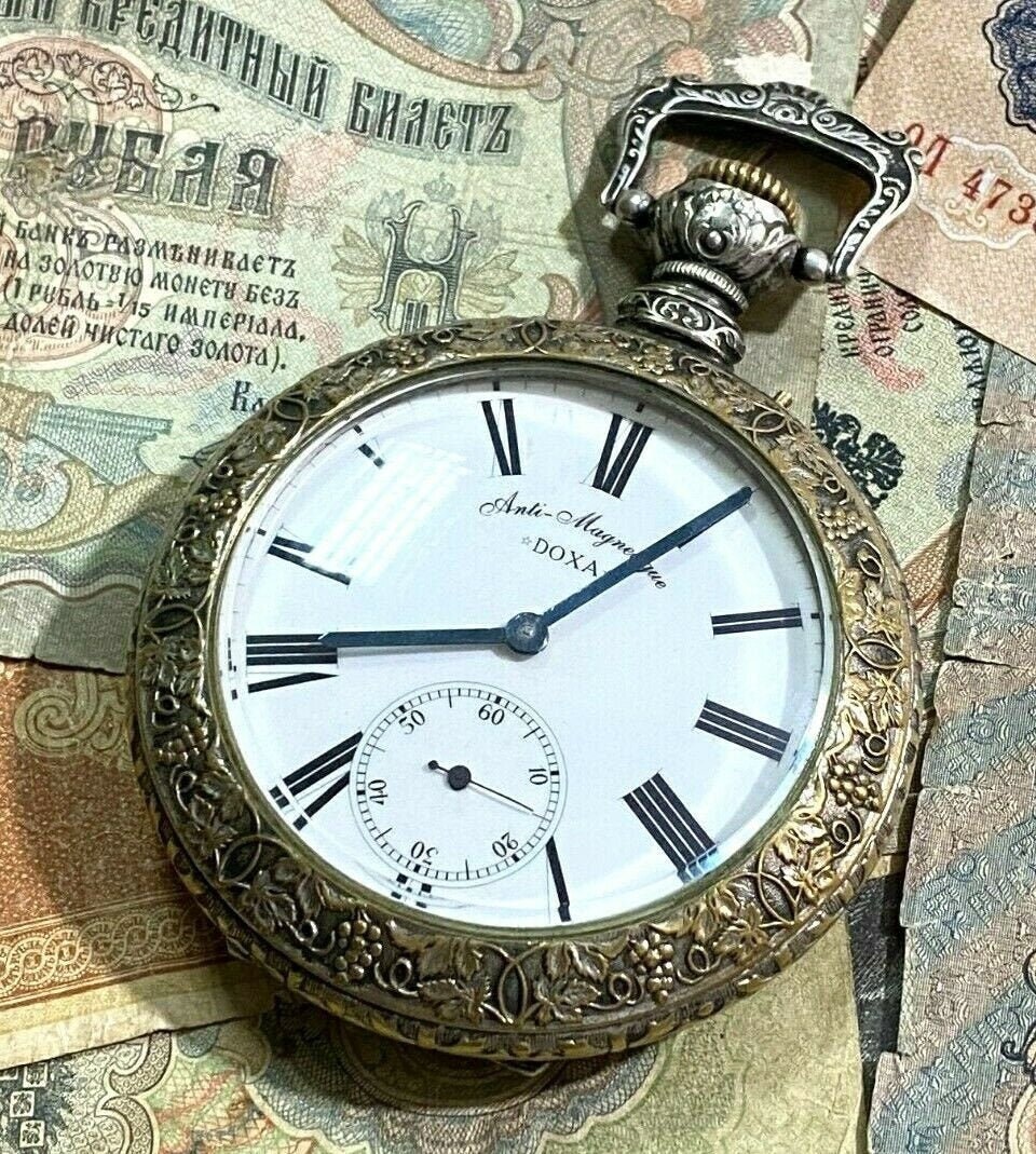 Soviet Pocket Watch DOXA pocket watch hunting Etsy
