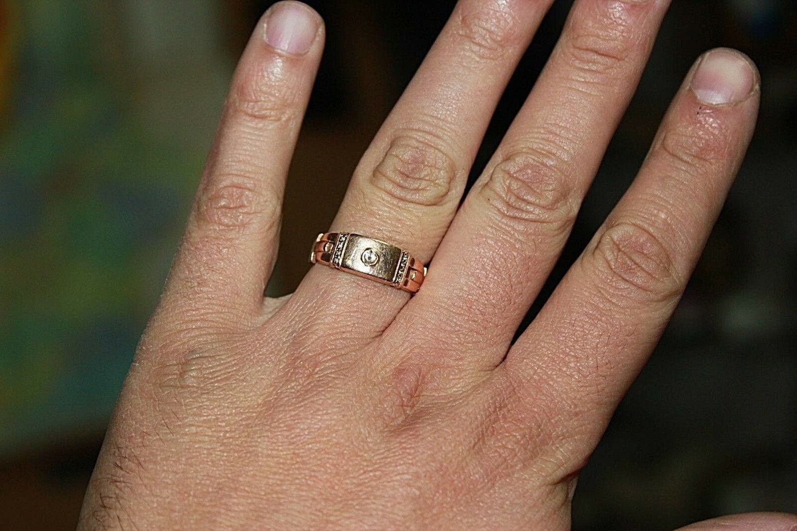 Gold Ring for Men 6.5 Grams Stone Diamond Brilliant diameter Etsy