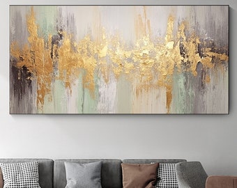 Original Gemälde, Abstraktes minimalistisches Ölgemälde auf Leinwand, Große Wandkunst, Benutzerdefinierte Malerei Modernes Wohnzimmer Dekor