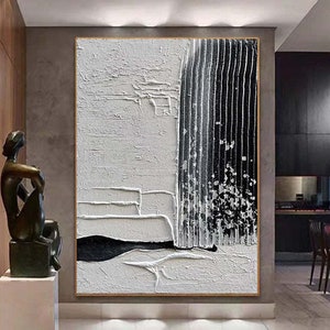 Black And White Wall Art Black And White Painting Large Black And White Wall Art Corridor Art minimalist home decor Abstract Wall Art