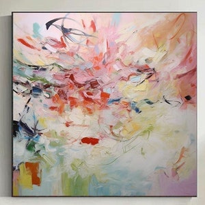 colorful acrylic canvas art,abstract art large painting,Contemporary art,large abstract painting,Custom Painting Boho Living Room Home Decor