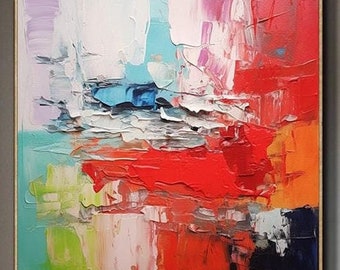 large abstract wall art ,colorful acrylic canvas art, large canvas art for living room, oversized wall art canvas,Living Room Wall Decor