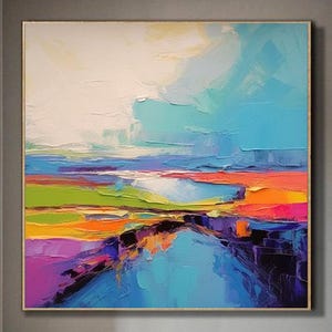 grosses abstraktes Wandbild , buntes Acrylbild auf Leinwand, grosse Leinwand Kunst für Wohnzimmer, übergroße Wand Kunst Leinwand, moderne Kunst Wand Dekor Geschenk