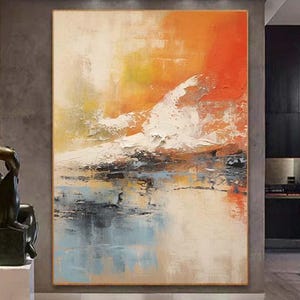 Extra Großes Original Abstrakte Gemälde, bunte acryl Leinwand Kunst, große Leinwand Kunst für Wohnzimmer, übergroße Wand Kunst Leinwand, bunte Kunst