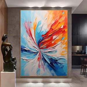 Original Colorful Abstract Painting,large wall art abstract,large canvas art for living room,oversized wall art canvas,modern abstract art