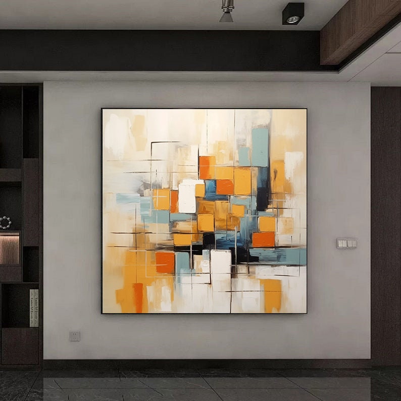 Modern Abstract Textured Oil Painting Large Abstract Painting Original