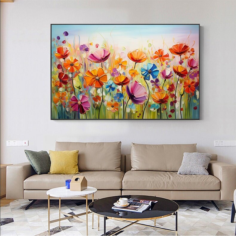 キャンバス油絵　専用　カラフルなお花をたくさん入れた花瓶 happy! il_fullxfull.5945736686_4ale.jpg