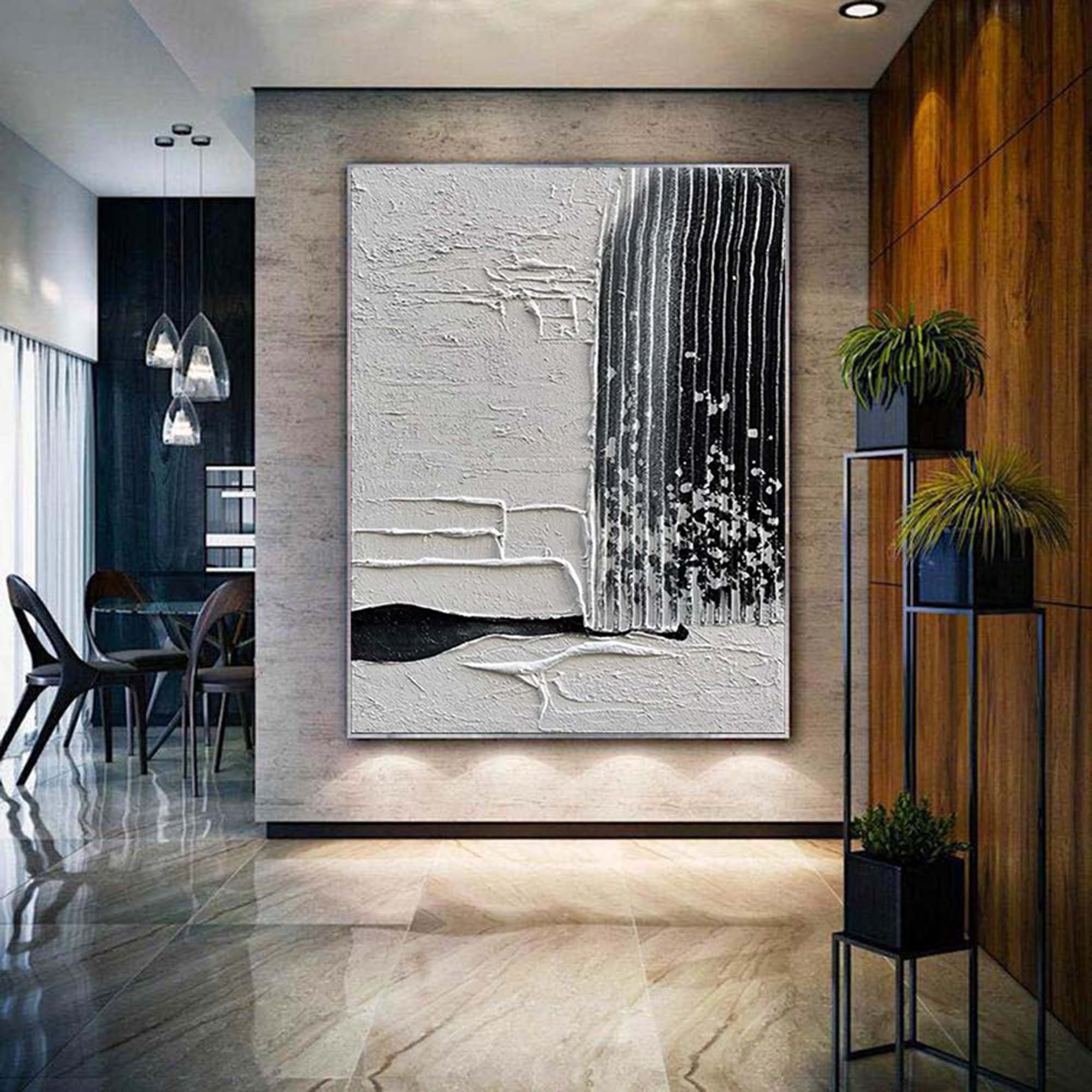 Black and White Wall Art Black and White Painting Large Black and White ...