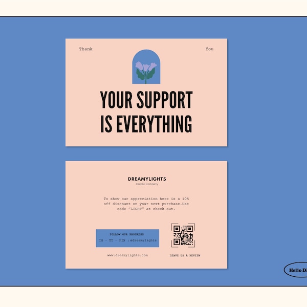 Clothing Brand Thank You Cards Etsy