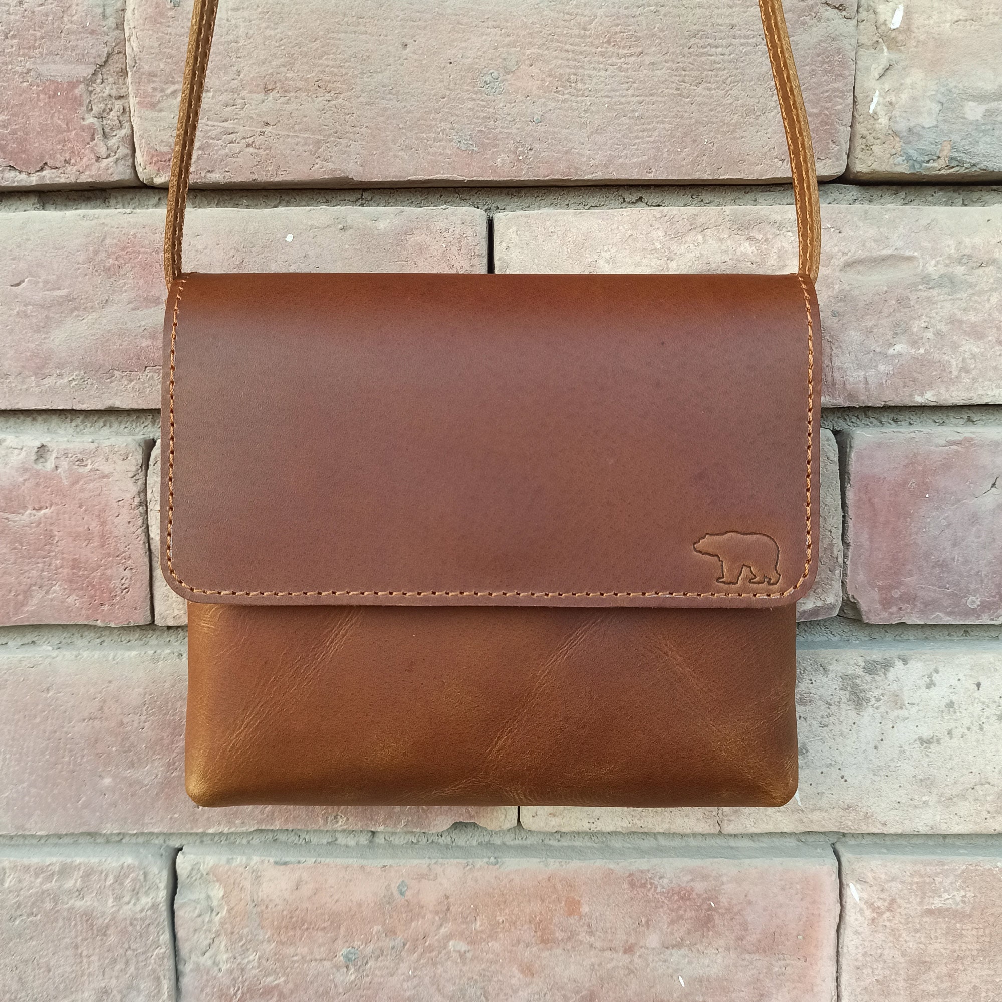 Simple Leather Crossbody Bag for Everyday Use Etsy