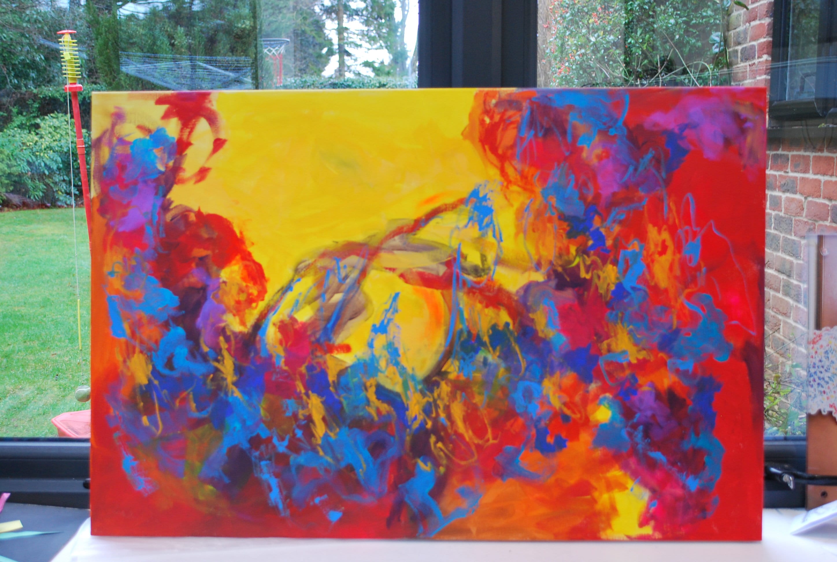 Grote abstracte schilderkunst moderne abstracte Etsy