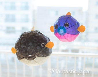 Japanese Paper Balloon -Two blow fish- ※Colours of the balloons in each set will vary.