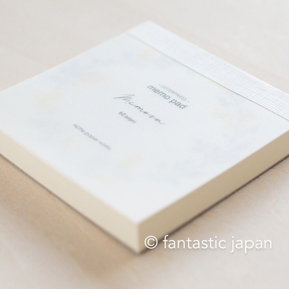 Hütte paper works 活版メモパッド -ミモザ- - Etsy 日本