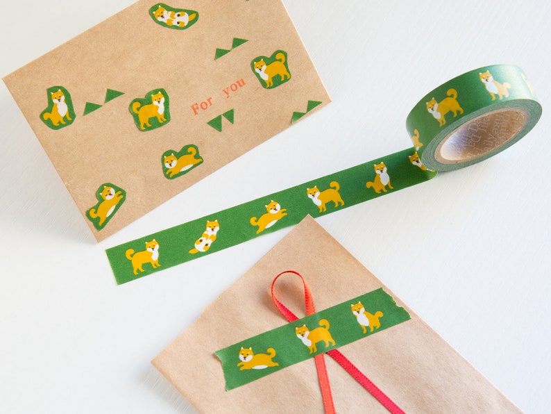 Shiba-Inu washi tape,Shiba stationery Shiba Dog masking tape Japanese Dog Tape