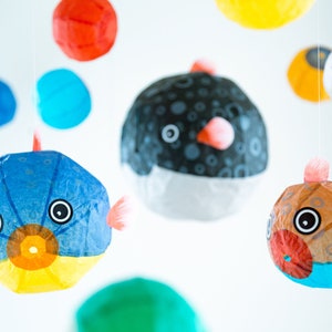 Japanese Paper Balloon Aquarium party set/ Washi paper / kami-fusen / image 10