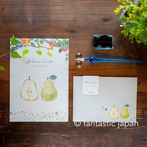 Bloc de notas y sobres con tinta washi japonesa -Slow Life- de Omori Yuko / cozyca products
