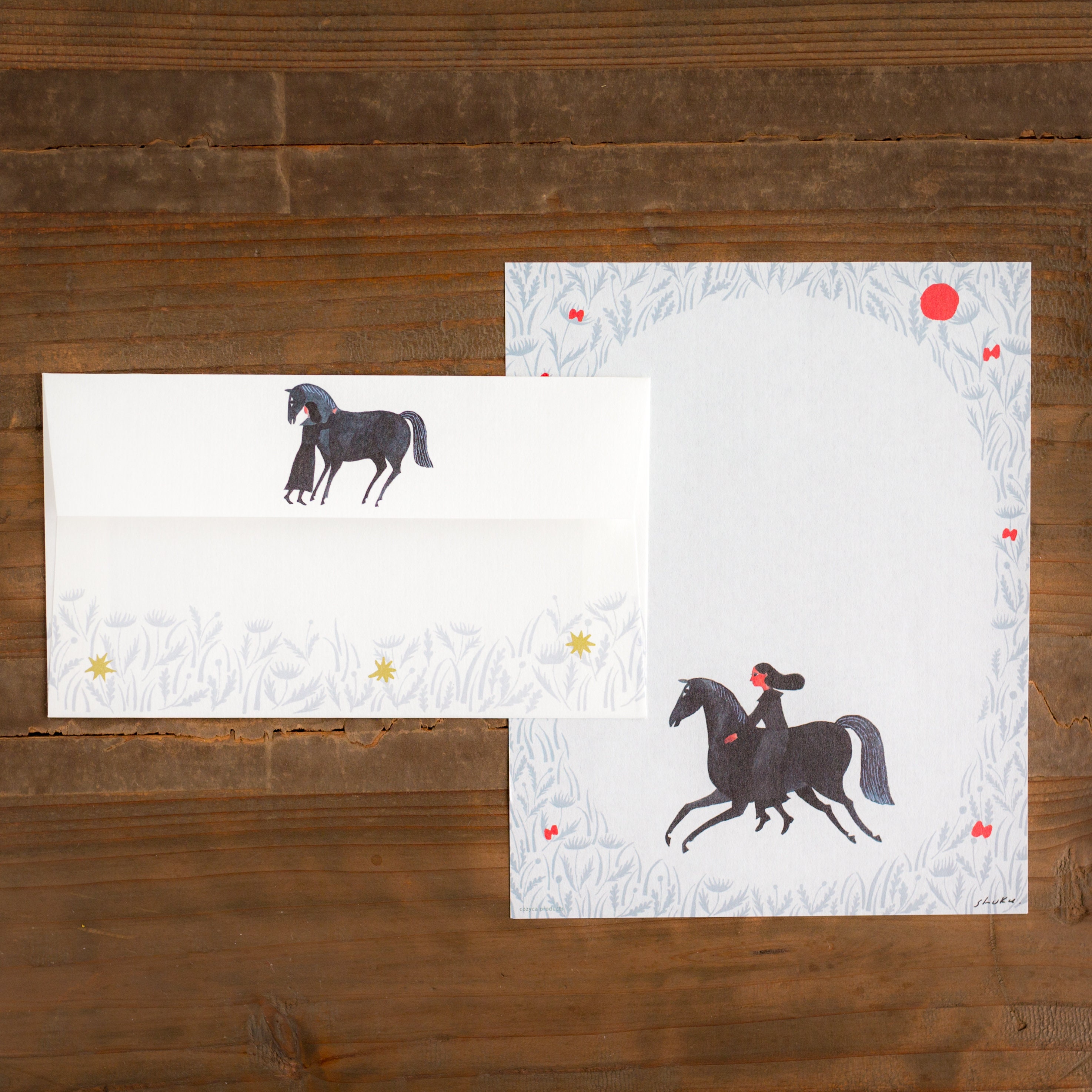 Japanese Letter Writing Set flower Garden by Nishishuku/ Etsy