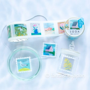 Adhesivo en rollo de PET transparente / SODA -sello postal L-