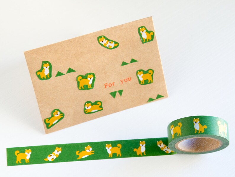 Shiba-Inu washi tape,Shiba stationery Shiba Dog masking tape Japanese Dog Tape