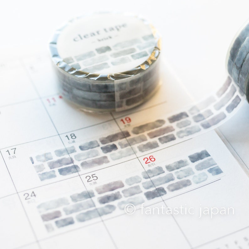 PET film tape / Clear tape -brick- / mind wave masking tape / image 9