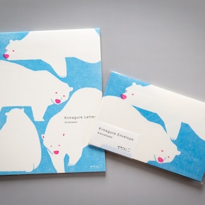 Bloc de cartas y sobres -Osos polares gratis-