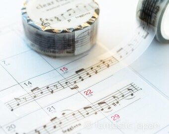 PET film tape / Clear tape -musical score- /  mind wave masking tape /