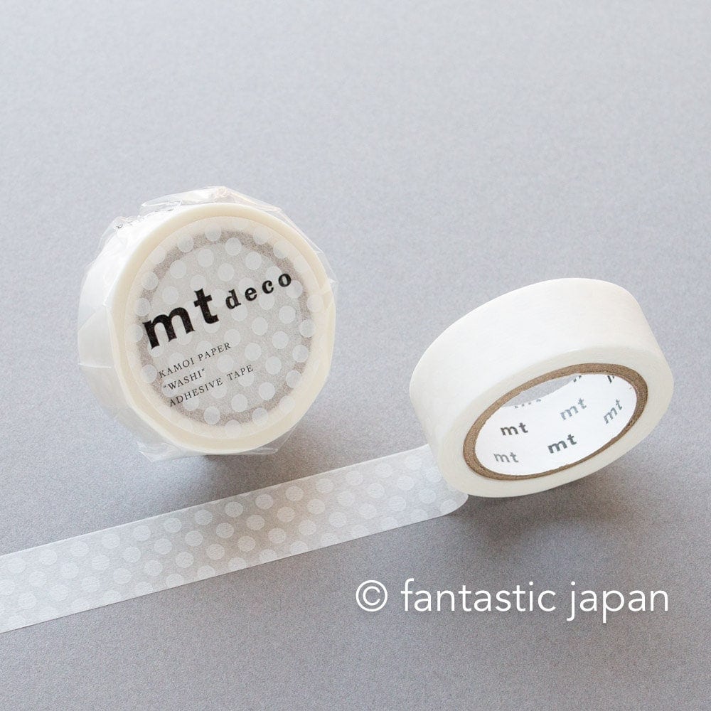 mt washi tape deco -dot white- / MT01D367R / 15mm wide