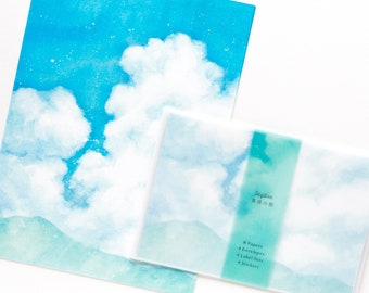 Letter writing set -Sky Time "Daytime"- / Ryu-Ryu  products/ Japanese writing letter set / made in Japan