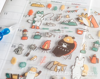 PET clear sticker -enjoying camping- by masao takahata / cozyca product