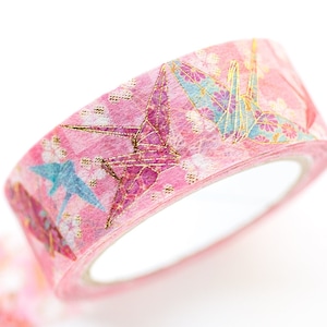 Gold Foil  Masking Tape -Origami Crane- / kamiiso sansho / Japanese stationery/ made in Japan