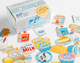 Die-cut hologram flake stickers in a tiny delivery box -Daily products-