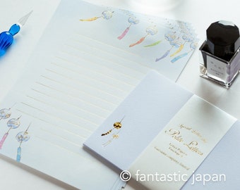 Gold foiled Letter Writing set -Polite letters "wind chime"- by Tsutsumu company limited