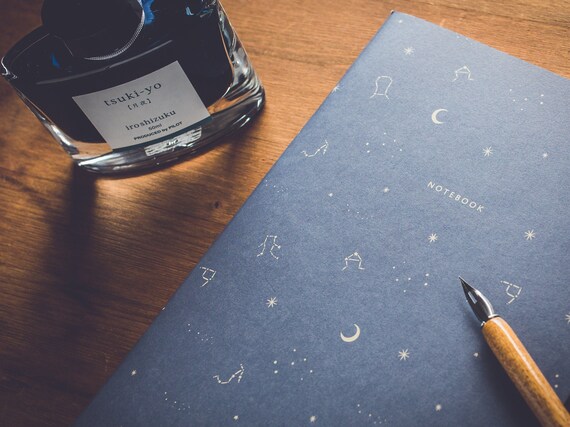 A5 size notebook -Night sky-