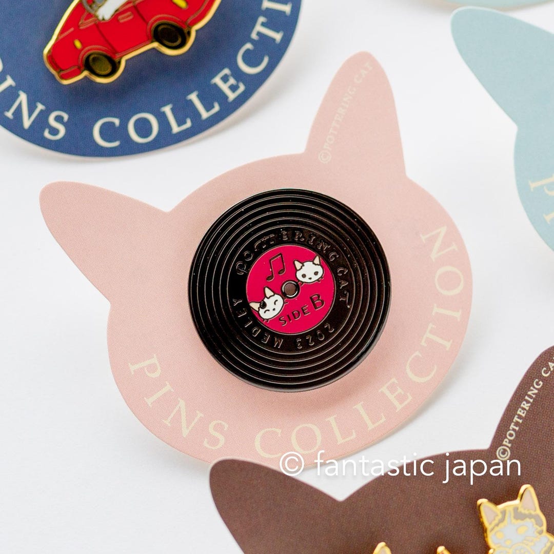 Pottering Cat Hard Enamel Pin -red Record- - Etsy