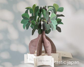 Greeting card/ Blooming card -Chinese Banyan-