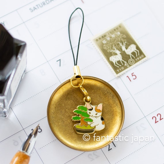 Bonsai Potted Cat Enamel Charm Bonsai Potted Cat Enamel Charm