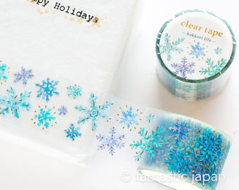 Gold Foil PET Clear tape / hokkori life -snow flake-