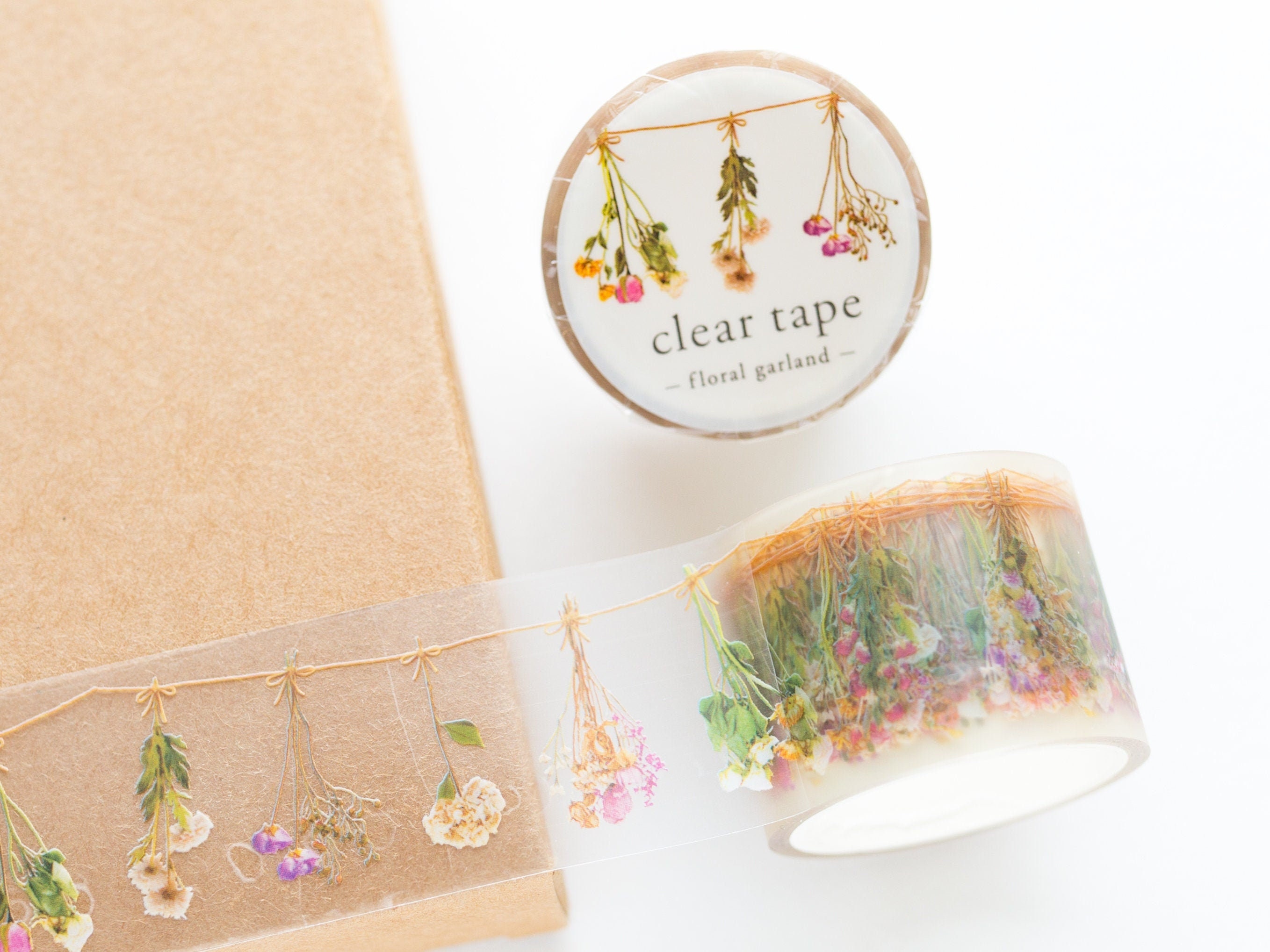 Flower Wreath SODA Transparent Sticker Tape Flower Wreath SODA Transparent Sticker Tape