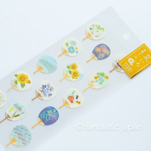 Sticker estival japonais en Washi -Éventail japonais-