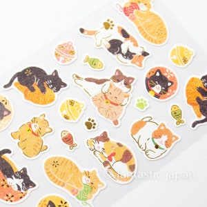 Washi japanische Katzen Aufkleber / NB Sticker /