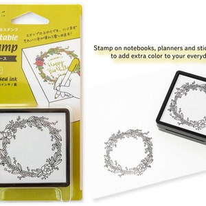 Paintable stamp -flower wreath-